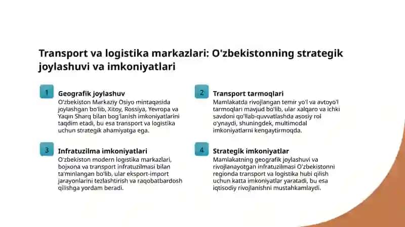O'zbekistonning eksport-import logistika tizimi 3