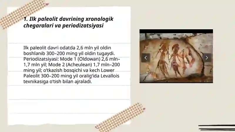 Ilk paleolit davri va uning yodgorliklari 3