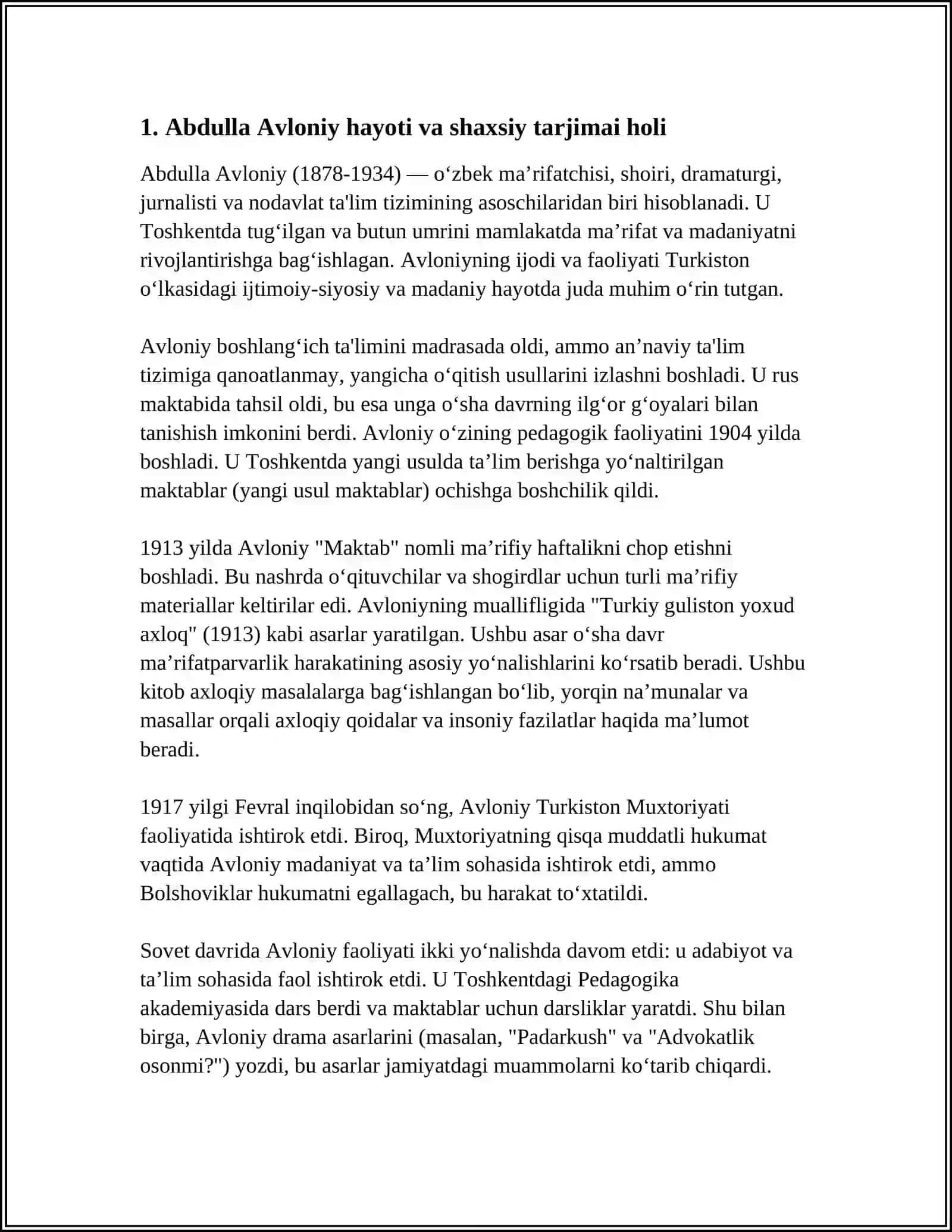 ABDULLA AVLONIY HAYOTI VA IJODI 3