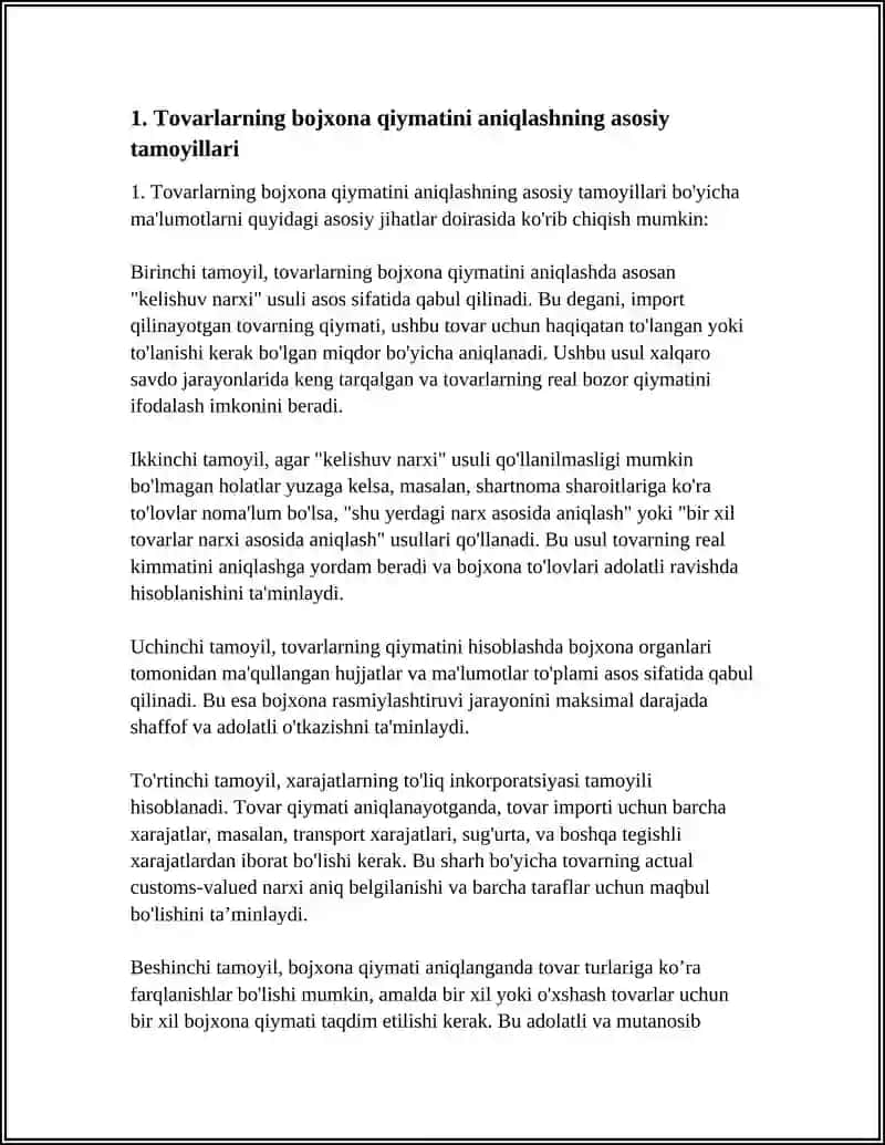 TOVARLARNING BOJXONA QIYMATINI ANIQLASH 3