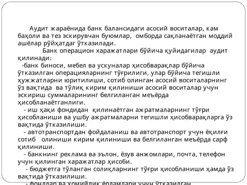 BANK DAROMADLARI VA XARAJATLARI HISOBI 3