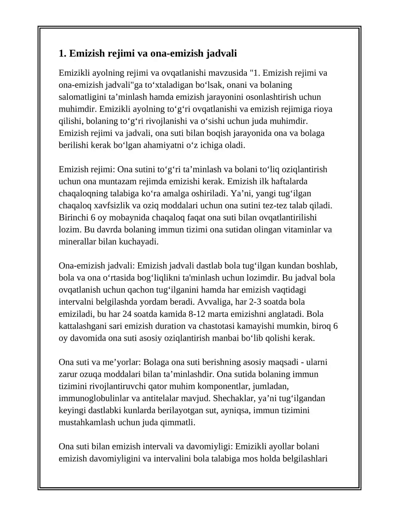 EMIZIKLI AYOLNING REJIMI VA OVQATLANISHI 3