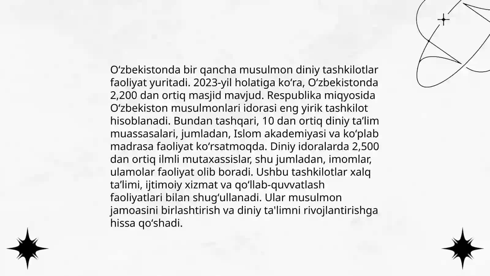 Oʻzbekistonda faoliyat yurituvchi diniy tashkilotlar 3