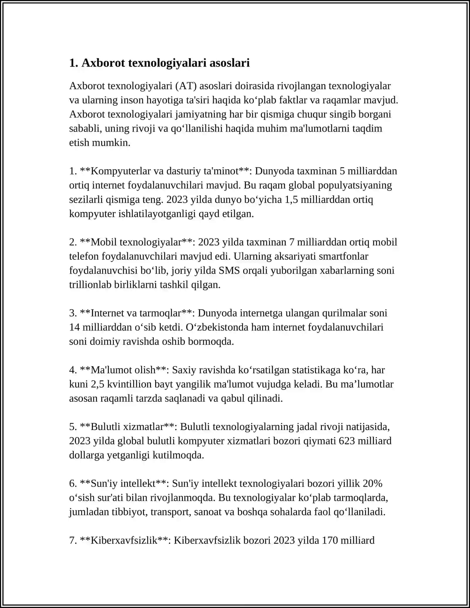 Axborot texnologiyalari asoslari 3