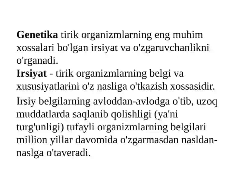 UMUMIY GENETIKA ASOSLARI 3