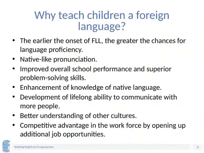 Teaching English to primary school 3
