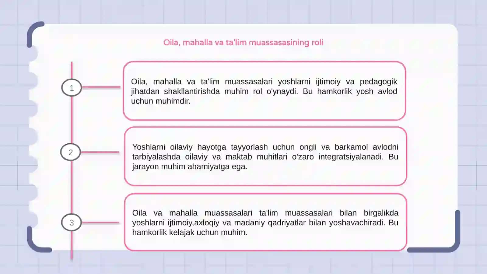 Oila, mahalla va ta'lim muassasasi 3