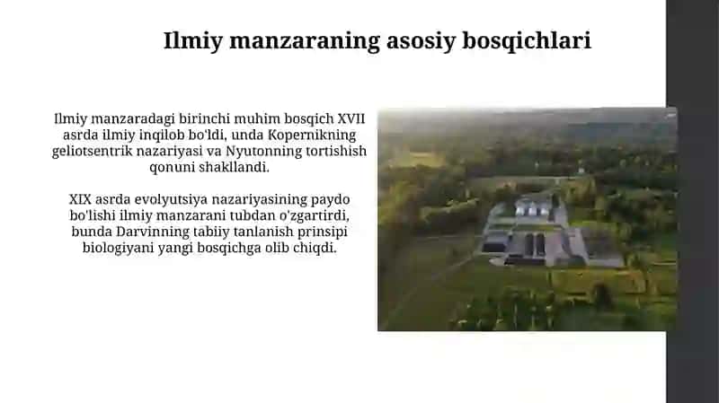 Dunyoning ilmiy landshaftivaevolyutsiyasi 3