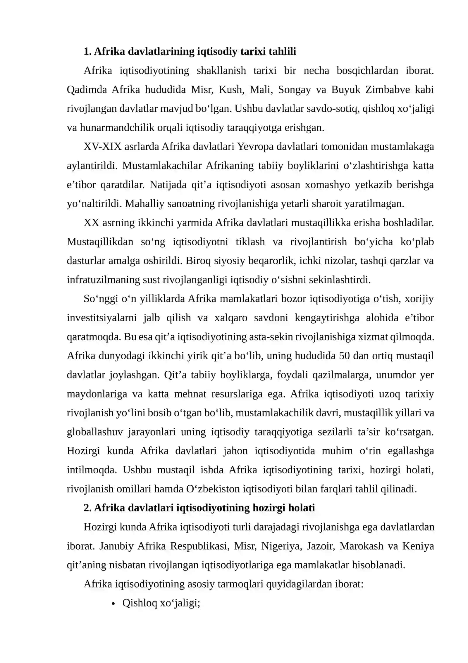 AFRIKA IQTISODIY HOLATI VA TAHLILI 3