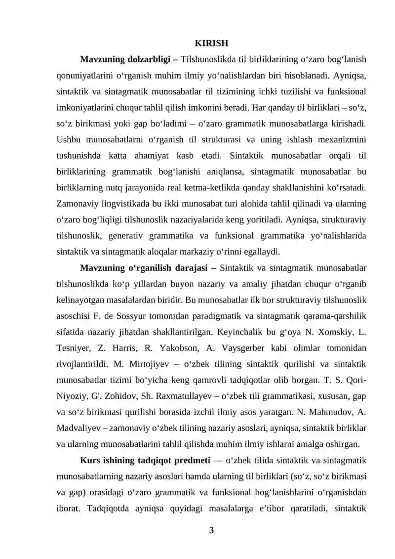 Sintaktik va sintagmatik munosabat 3