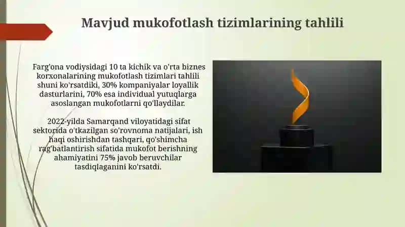 Sifat sohasida mukofotlar modeli 3