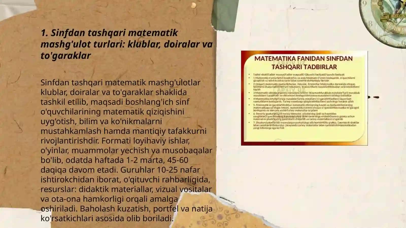 Sinfdan tashqari matematikadan matodlar 3