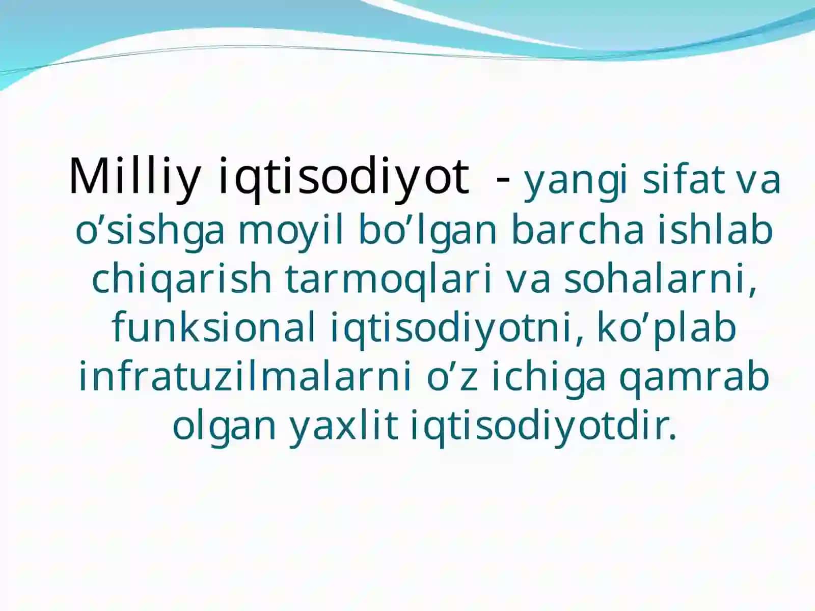 Миллий иқтисодиёт 3