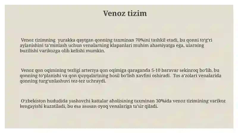 Yurak va qon tomirlarning tuzilishi 3