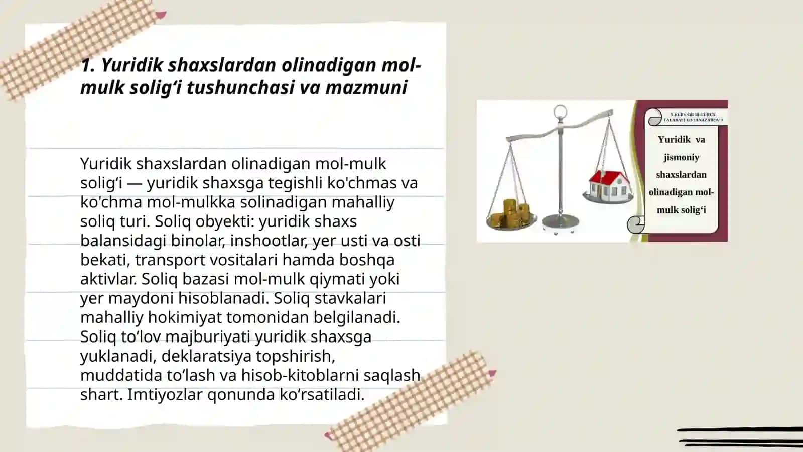 Yuridik shaxslardan olinadigan mol-mulk soligʻi 3