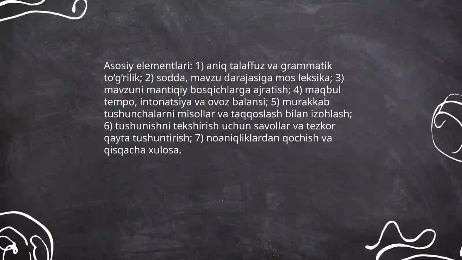 Oʻqituvchi nutqiga qoʻyilgan talablar 3