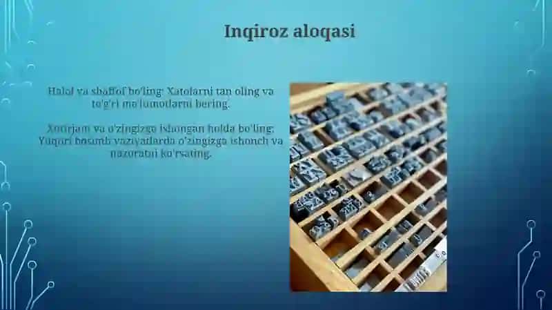 Matbuot kotibining muloqat odobi 3