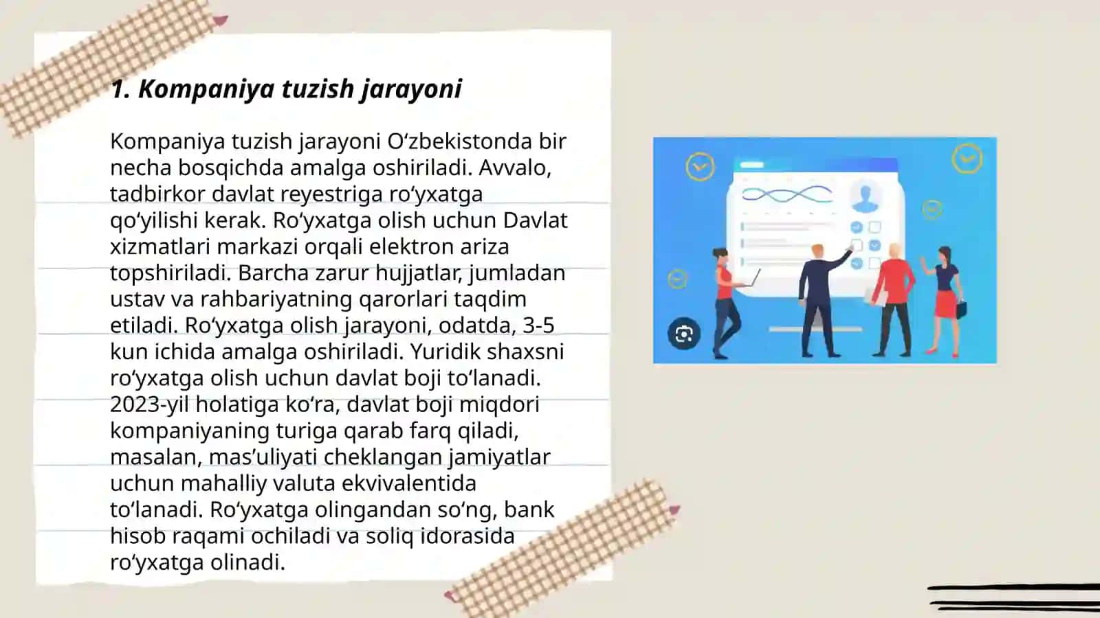 Kompaniya tuzish 3