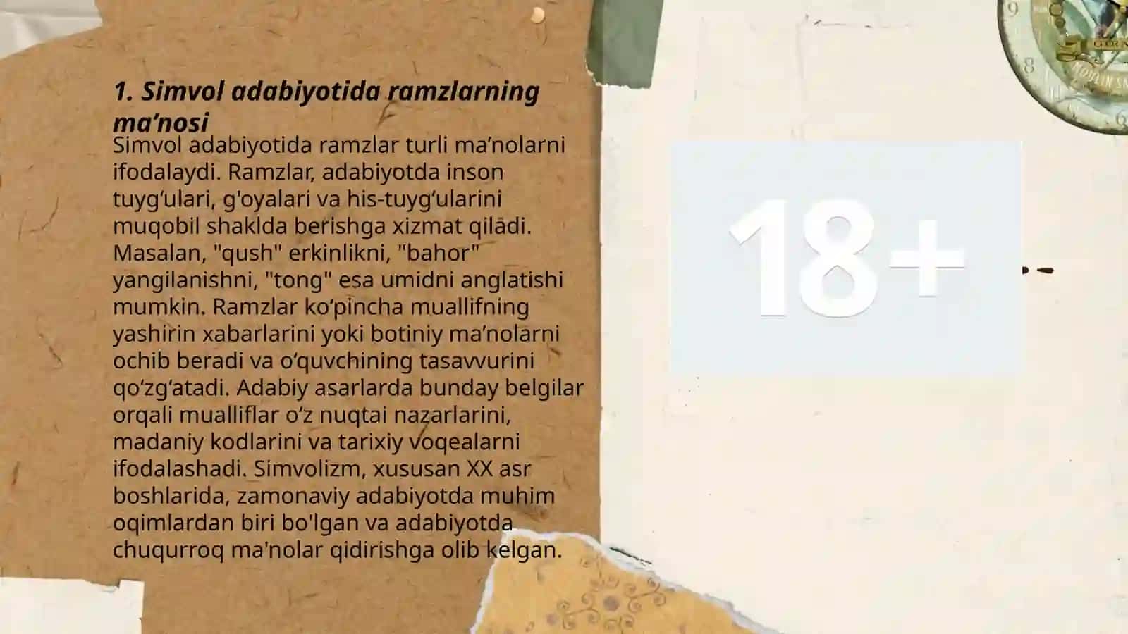 Simvol adabiyotining o‘ziga xosligi 3
