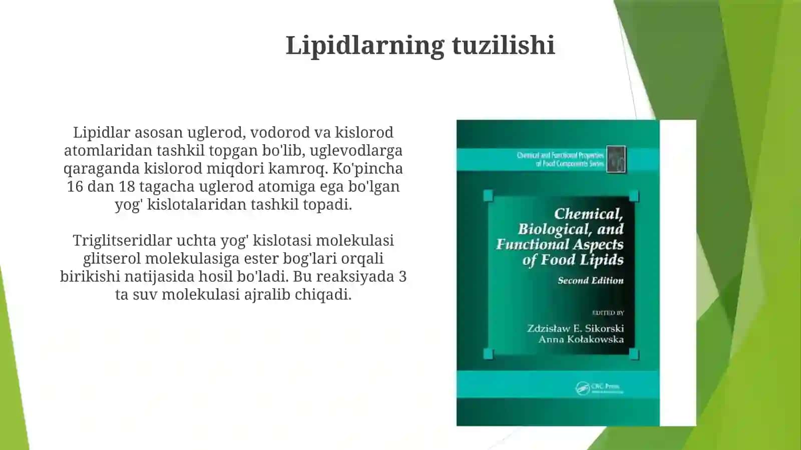 Lipidlarning biologikahamiyati 3