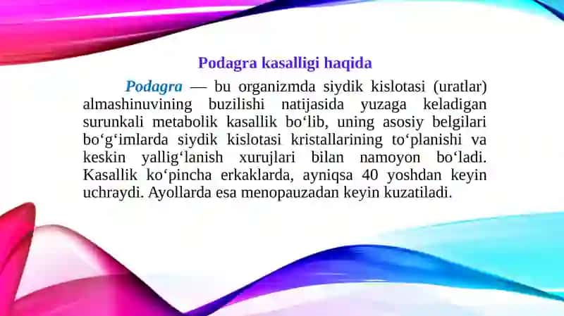 Podagra kasalligi 3