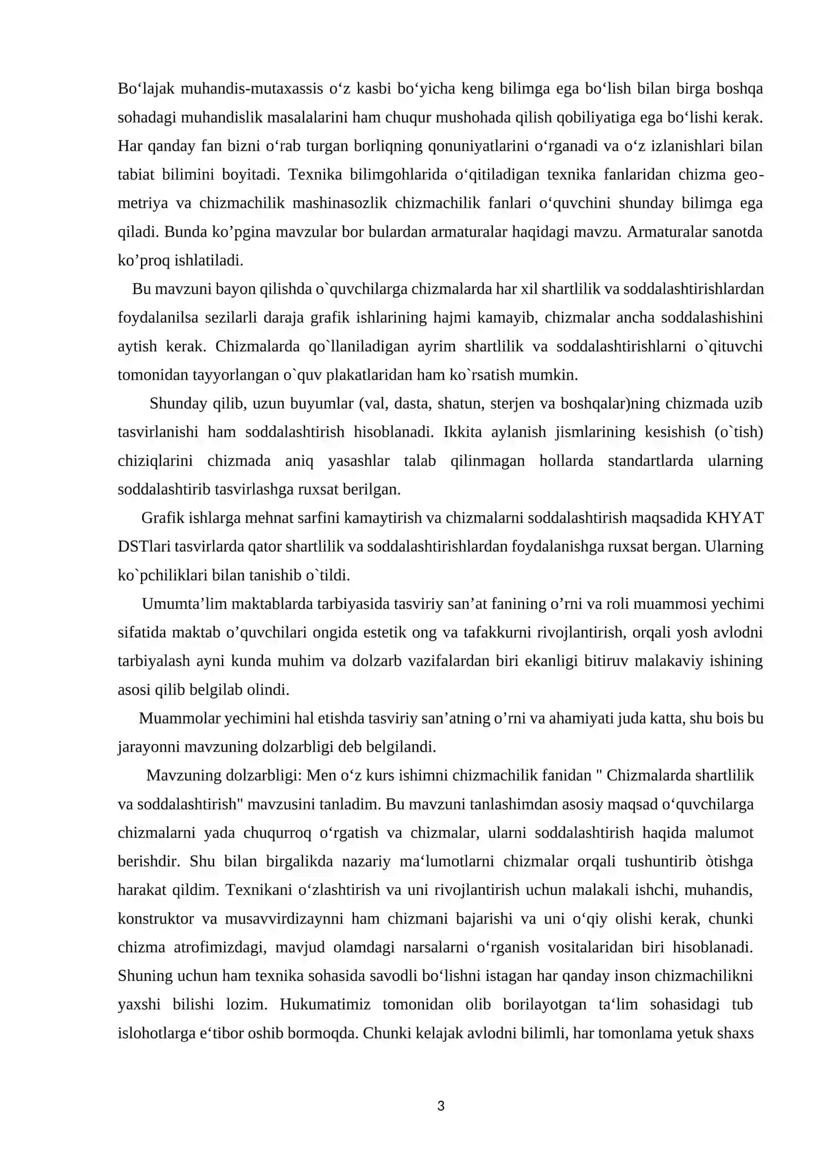 CHIZMALARDA SHARTLILIKLAR VA SODDALASHTIRISHLAR 3