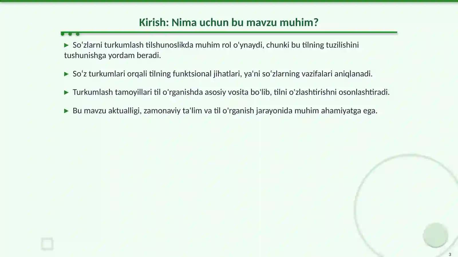 Soʻzlarni Turkumlash Tamoyillari 3