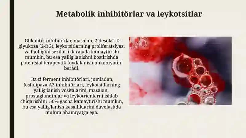 Leykositlar metabalozmi xususiyatlari 3