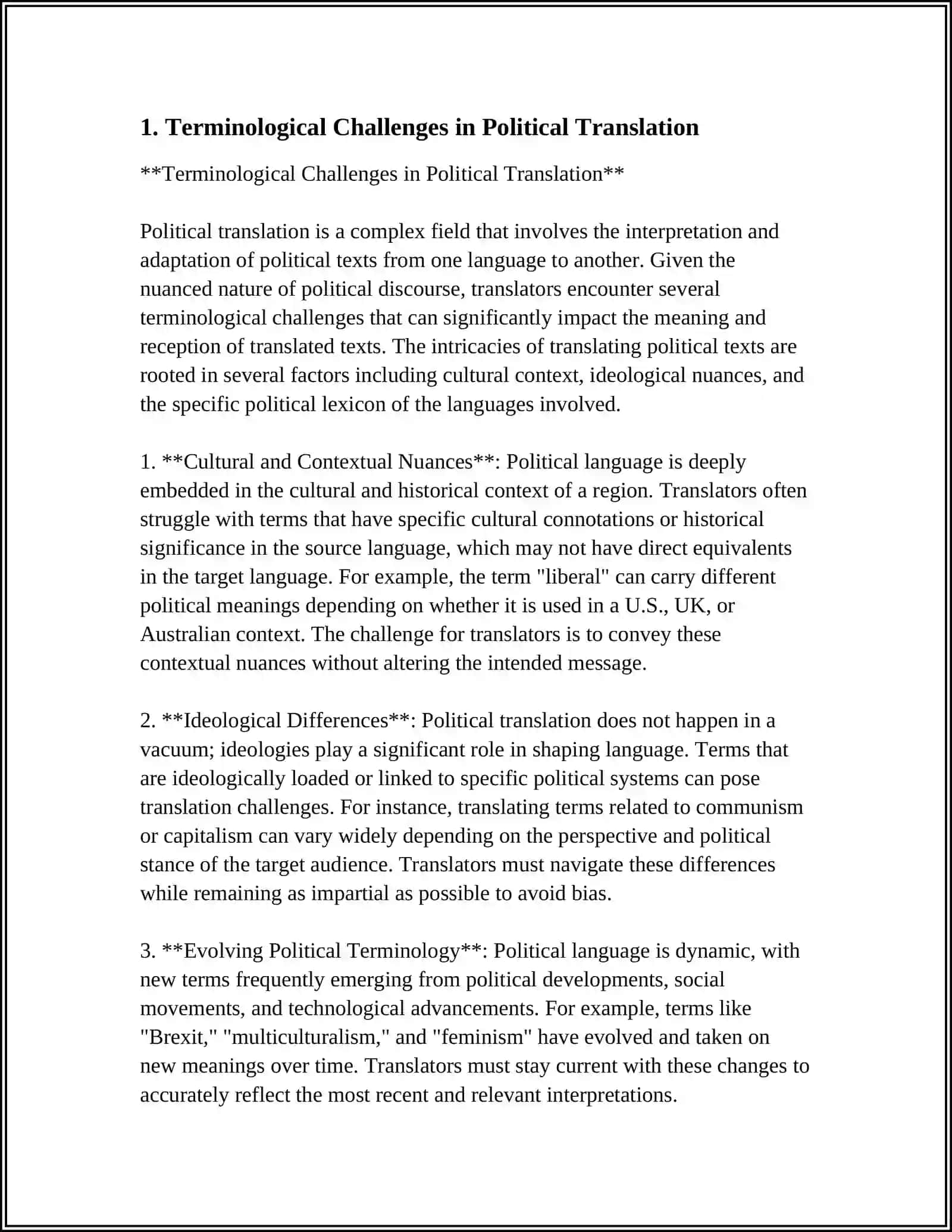 TRANSLATION PROBLEMS OF POLITICAL AND DIPLOMATIC TEXTS 3