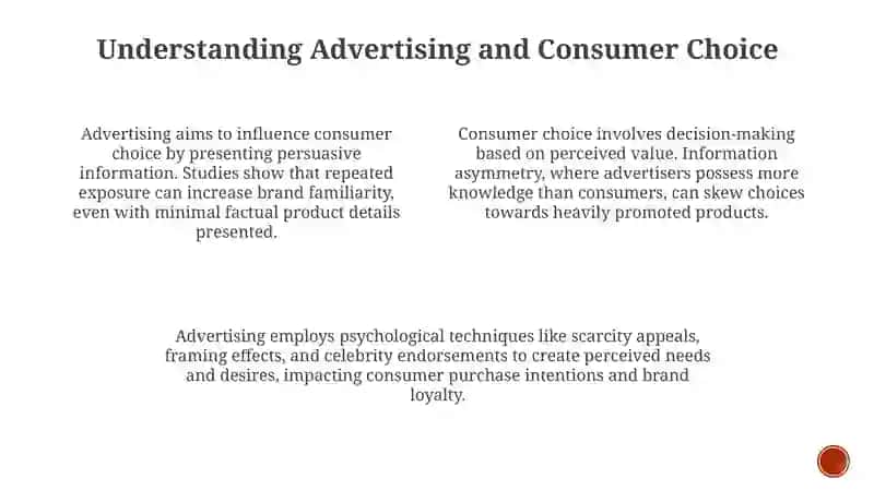 Advertising and consumer choice 3