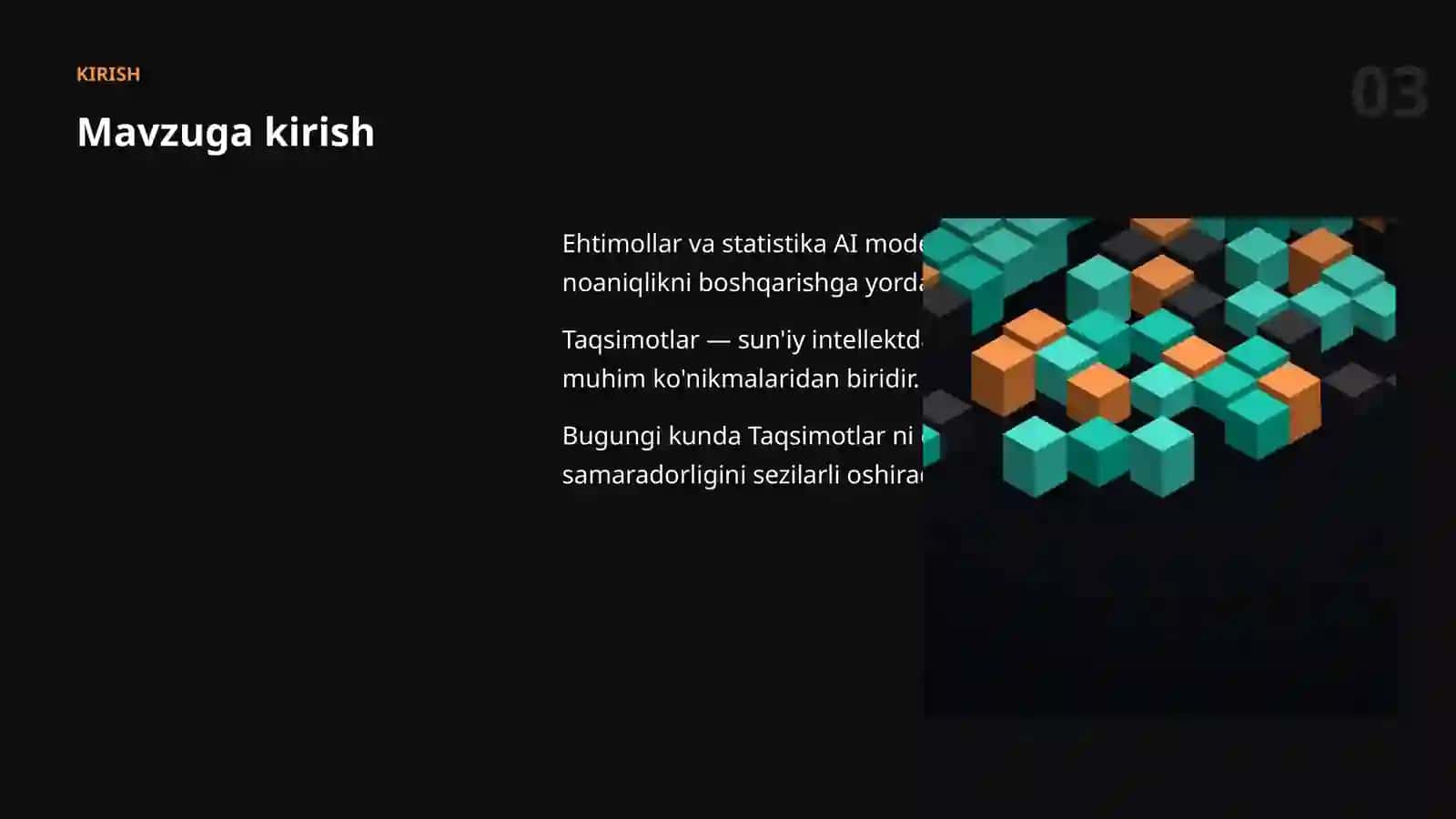 Ehtimollar va statistika 3