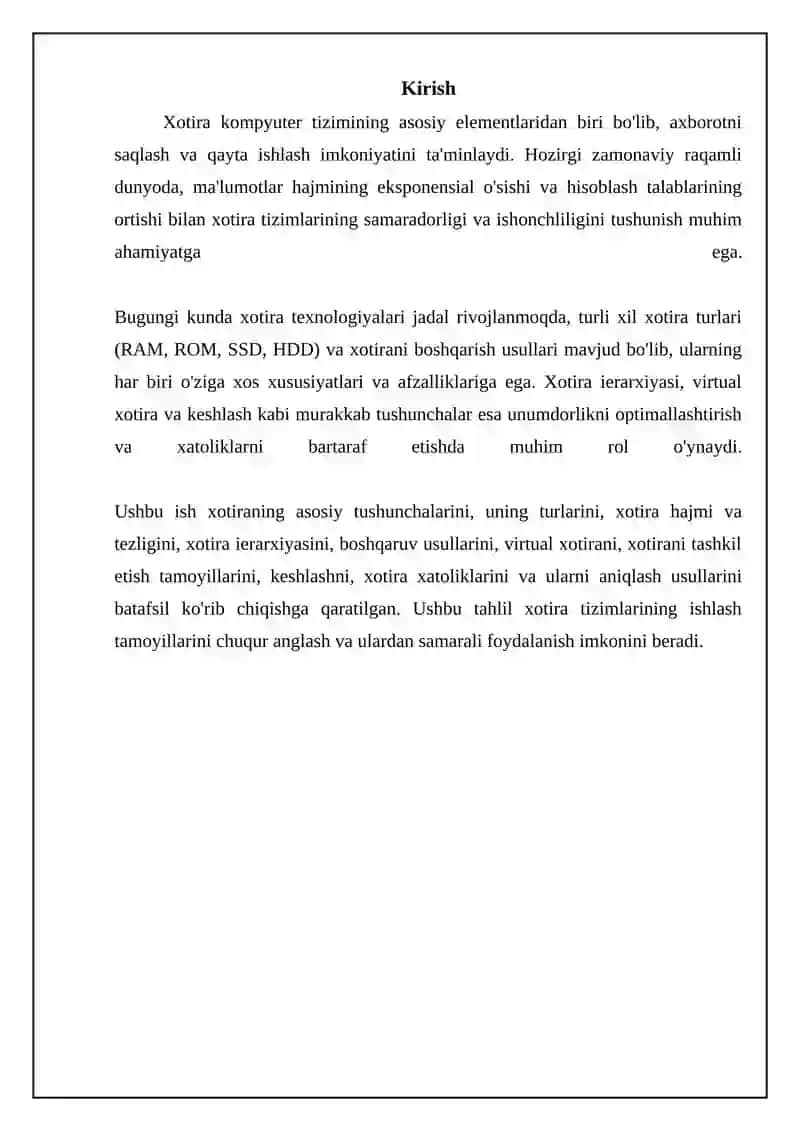 Xotira texnologiyalari 3