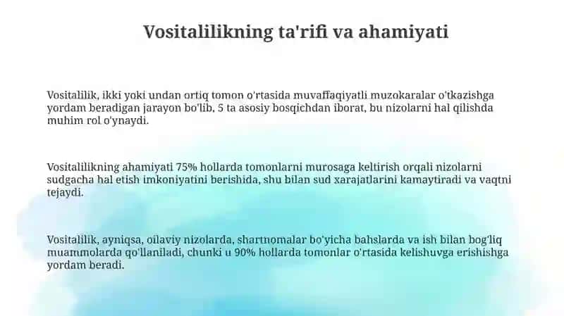 Vositalilikning ta'rifi va ahamiyati 3