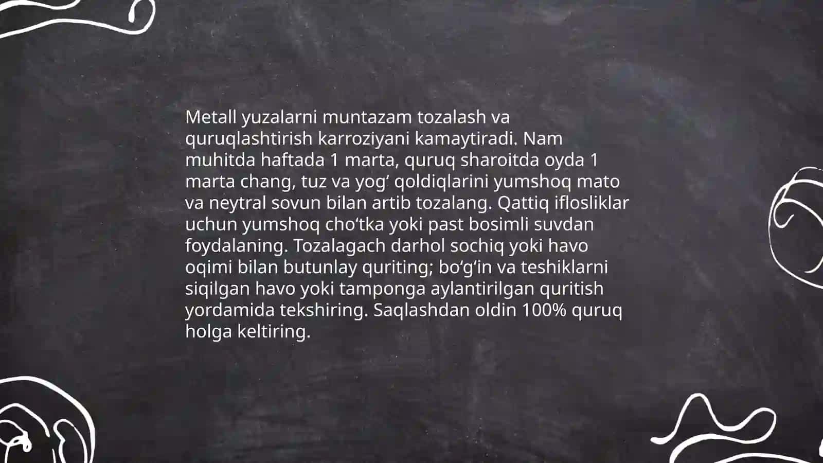 Uyda karroziyani kamaytirish yollari 3