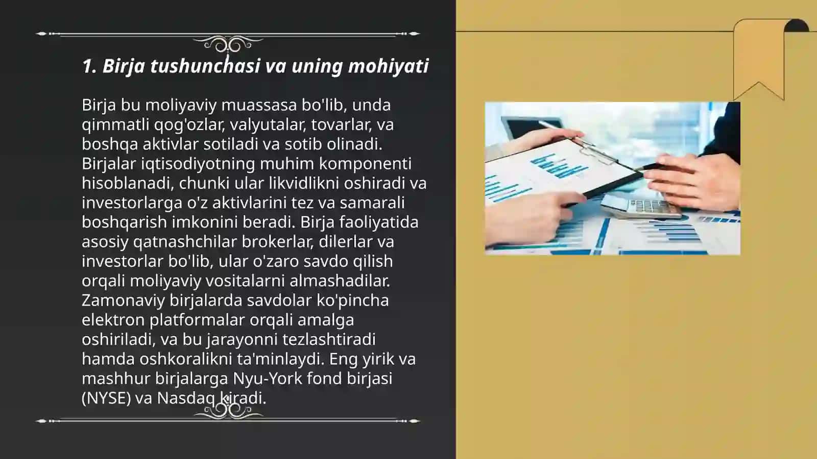 Birja ishining ta’limot turlari 3
