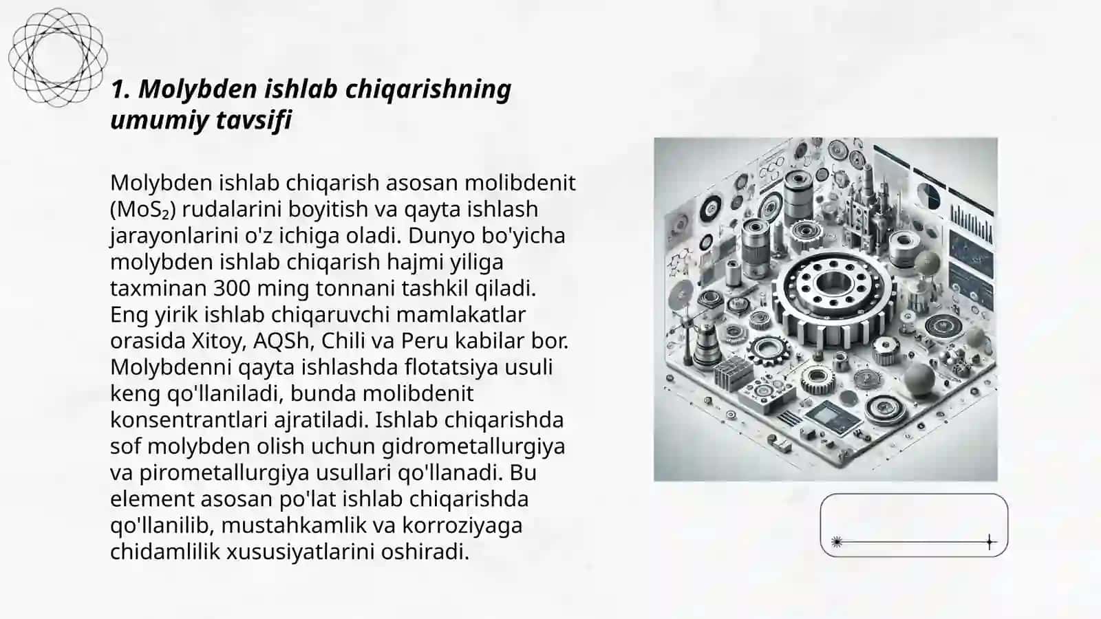 Molybden ishlab chiqarishning zamonaviy holati haqida 3