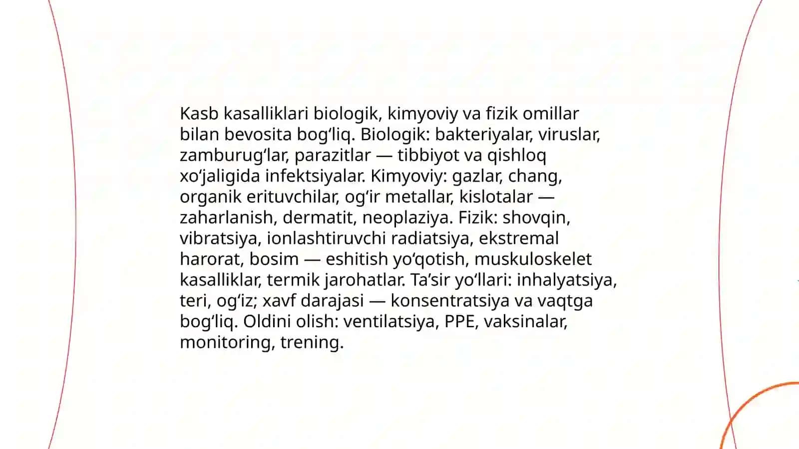Kasb kasalliklarining kelib chiqish sabablari, oldini olish tadbirlari, ijtimoiy-iqtisodiy oqibatlari 3
