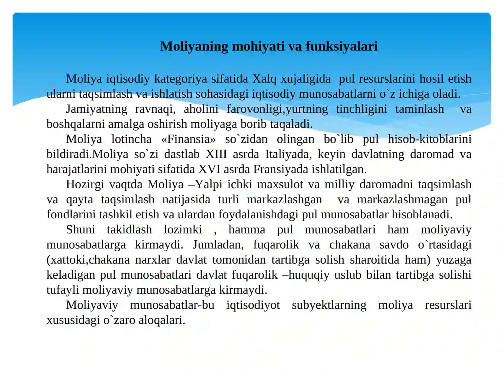 MOLIYA TIZIMI VA MOLIYAVIY SIYOSAT 3