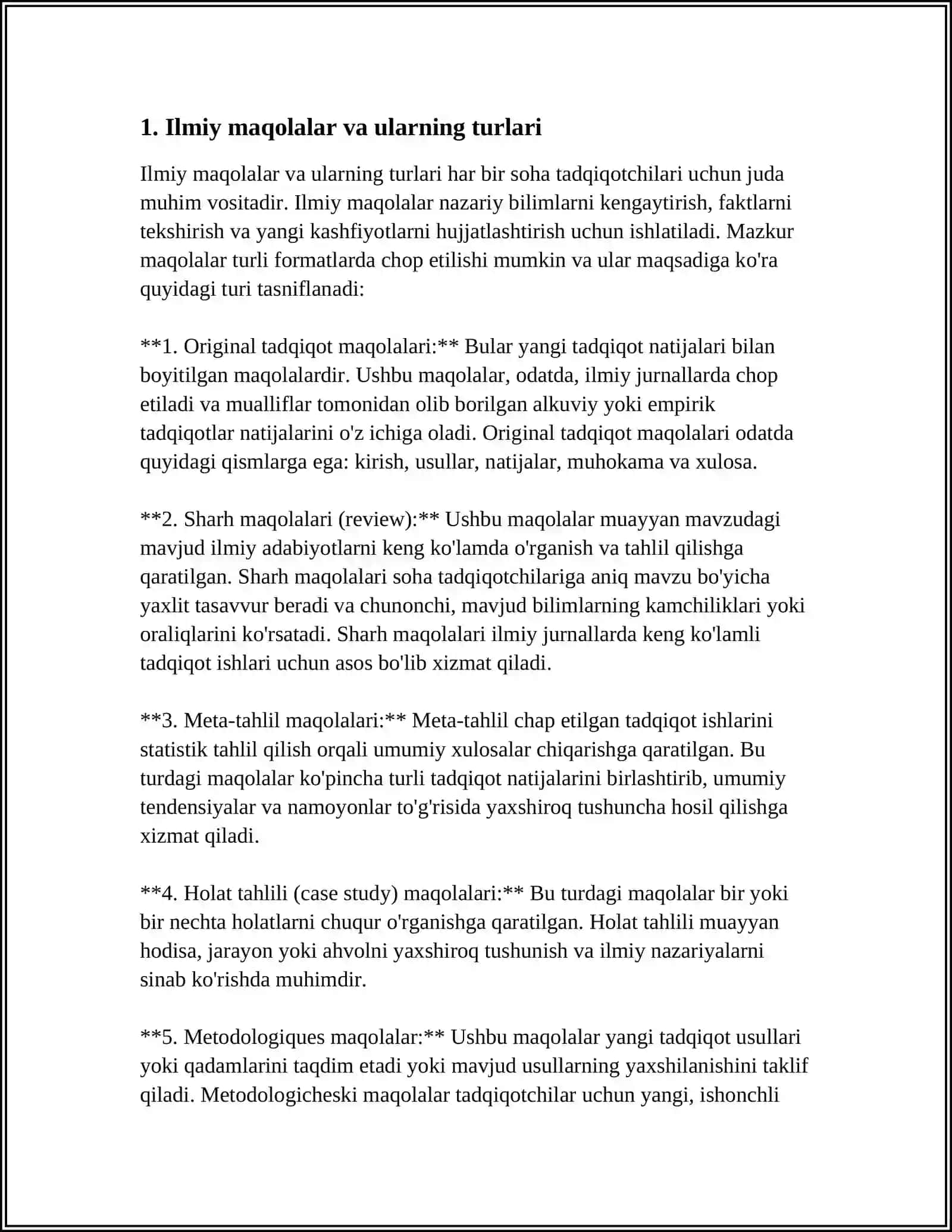 AKADEMIK YOZUV VA AXBOROT. AXBOROT TURLARI 3