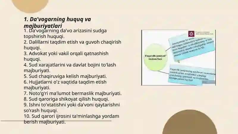 Fuqarolik sud ishlarini yuritish ishtirokchilari 3