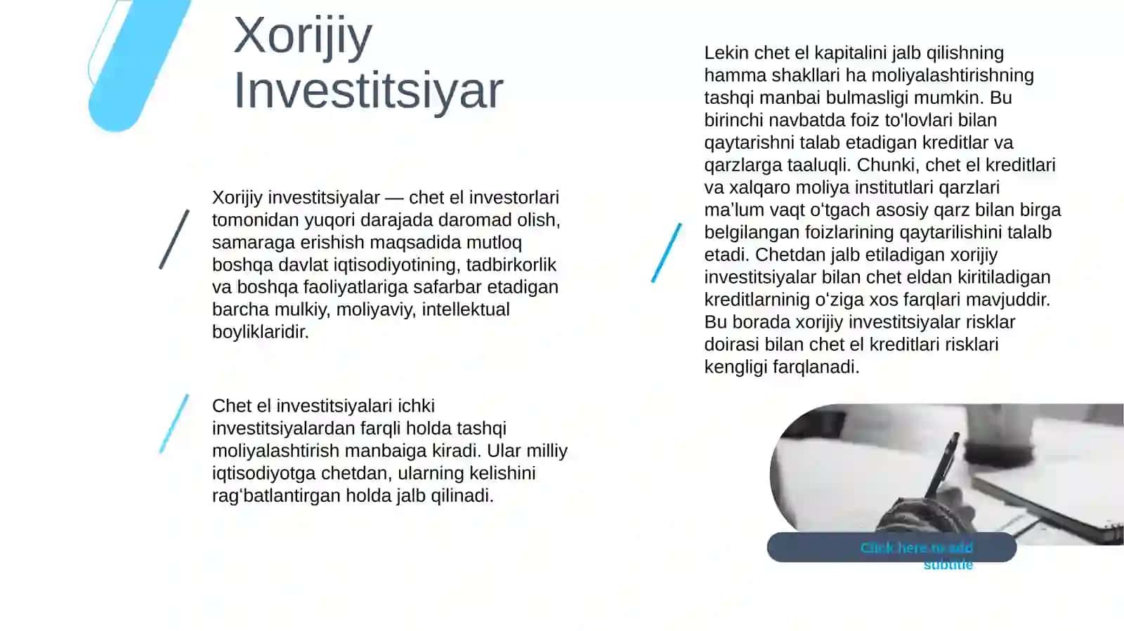 Xorijiy Investitsiyar 3
