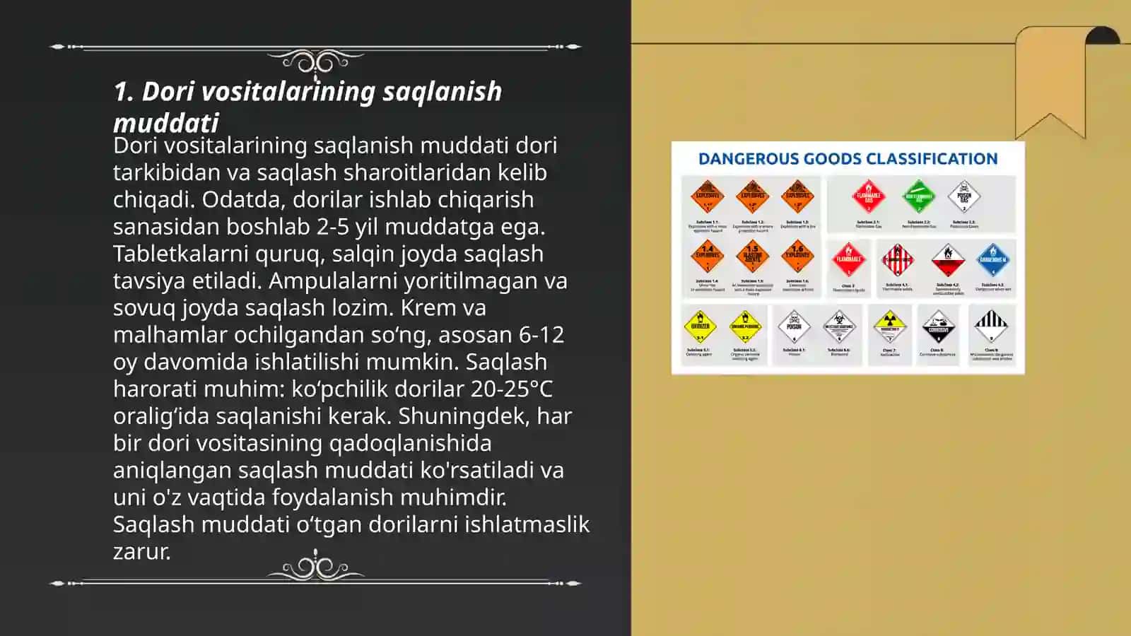 Dori vositalarining saqlanishiga qo’yiladigan talablar 3