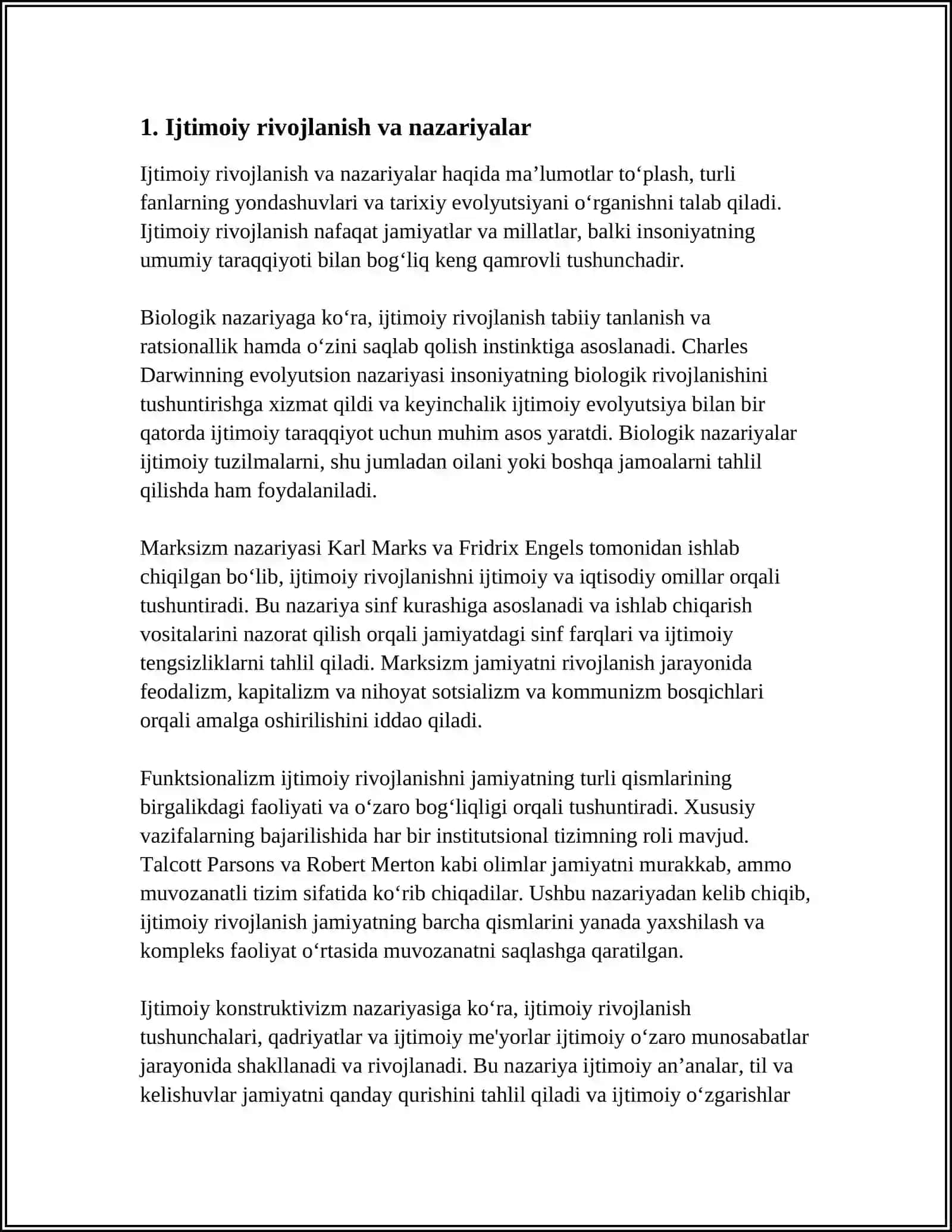 IRODA BORASIDAGI NAZARIYALAR 3