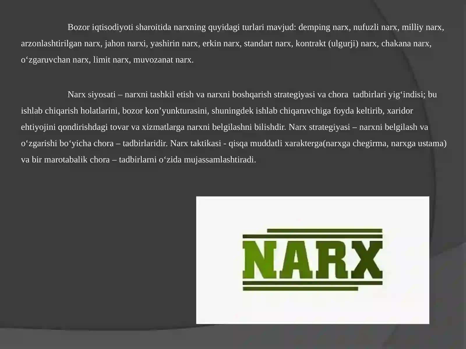 Marketing tizimida narx siyosati 3