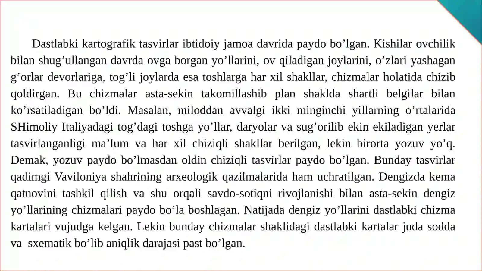 Kartografiyaning rivojlanishi 3