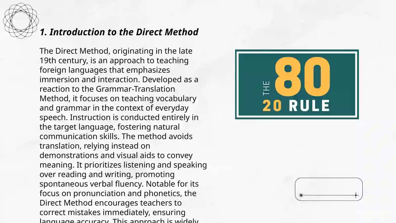 The Direct method 3