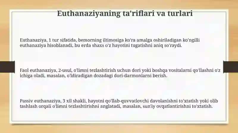 Evtanaziya muammolari 3