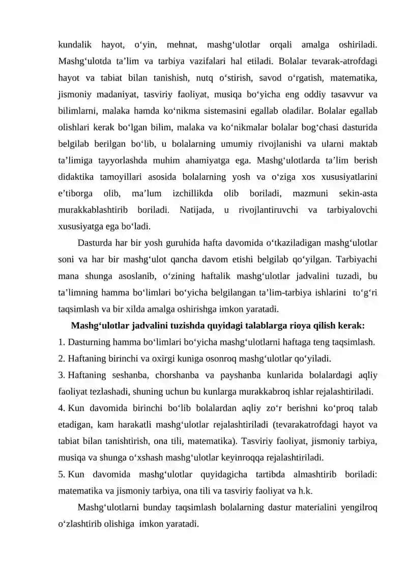 Bolalar bog‘chasida pedagogik jarayonni tashkil etish 3