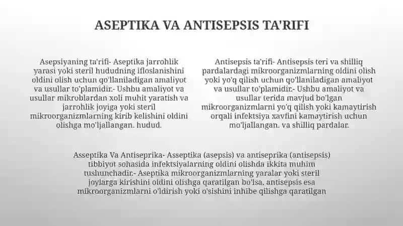 Asseptika va Antiseprika 3