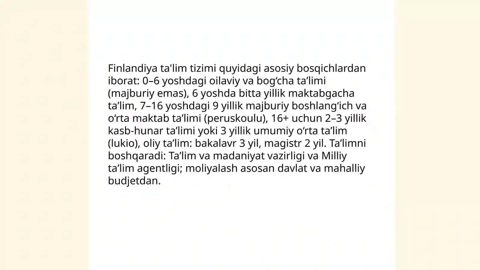 Finlandiya talim tizmi 3